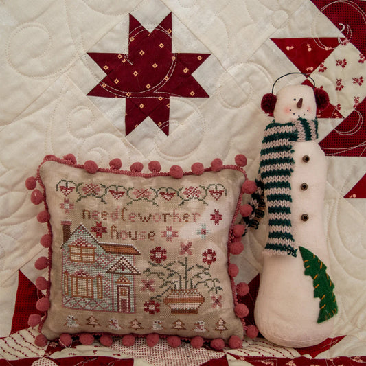 Needleworker House Cross Stitch Pattern Pansy Patch Quilts and Stitchery