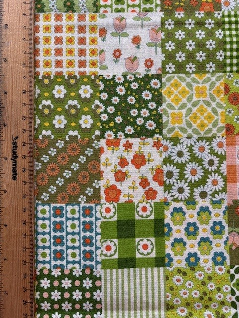 Flowers Days 70's Design CHU055-1E Flower Patches by Koko Seki (sold in 25cm increments)