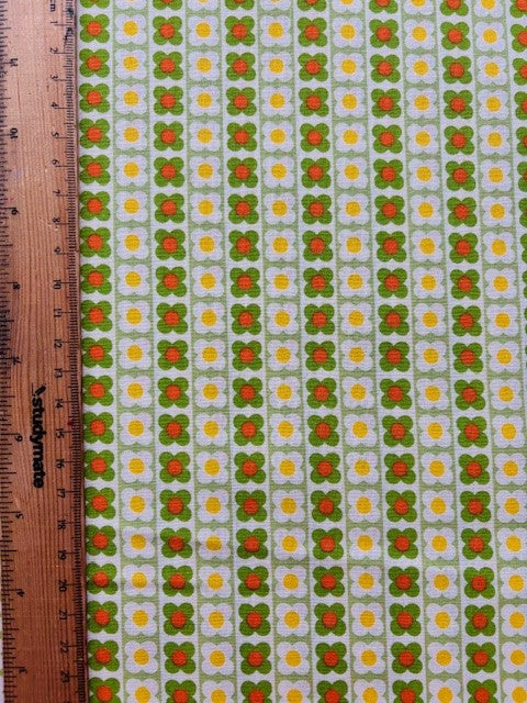 Flowers Days 70's Design CHU055-2E Flower Stripes by Koko Seki (sold in 25cm increments)