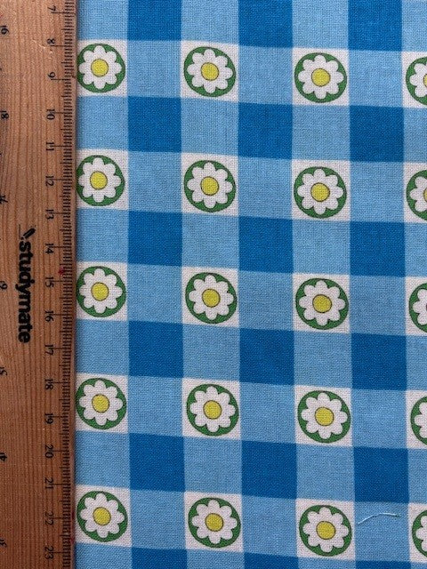 Flowers Days 70's Design CHU055-3D Flower Checks by Koko Seki (sold in 25cm increments)