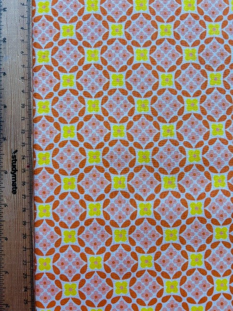 Flowers Days 70's Design CHU055-4C Flower Circles by Koko Seki (sold in 25cm increments)