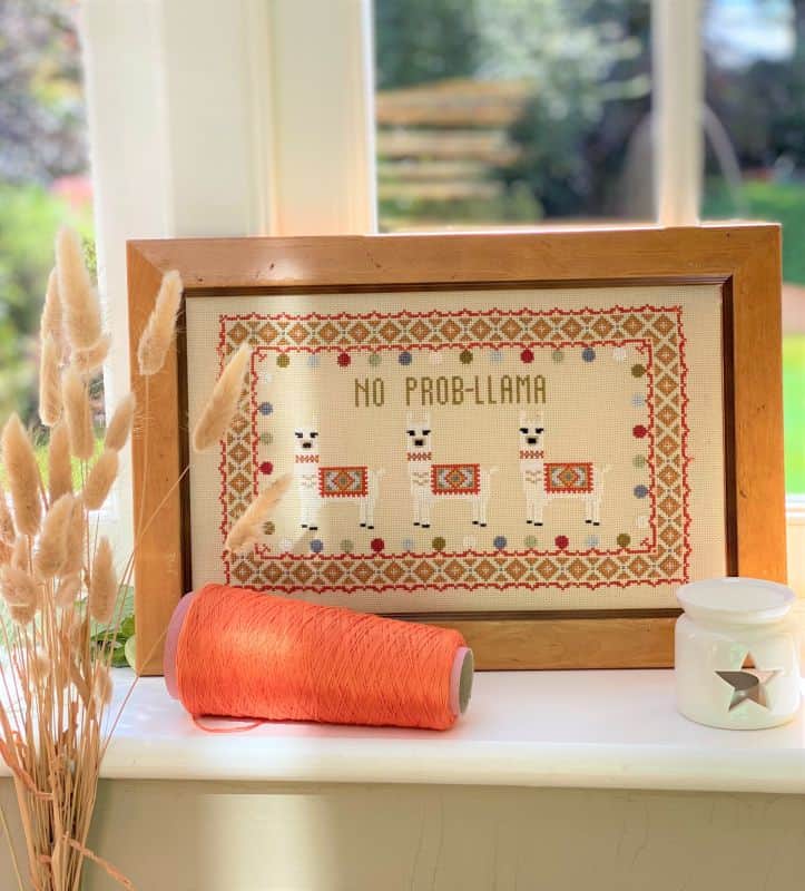 No Prob-Llama Cross Stitch Kit Historical Sampler Company