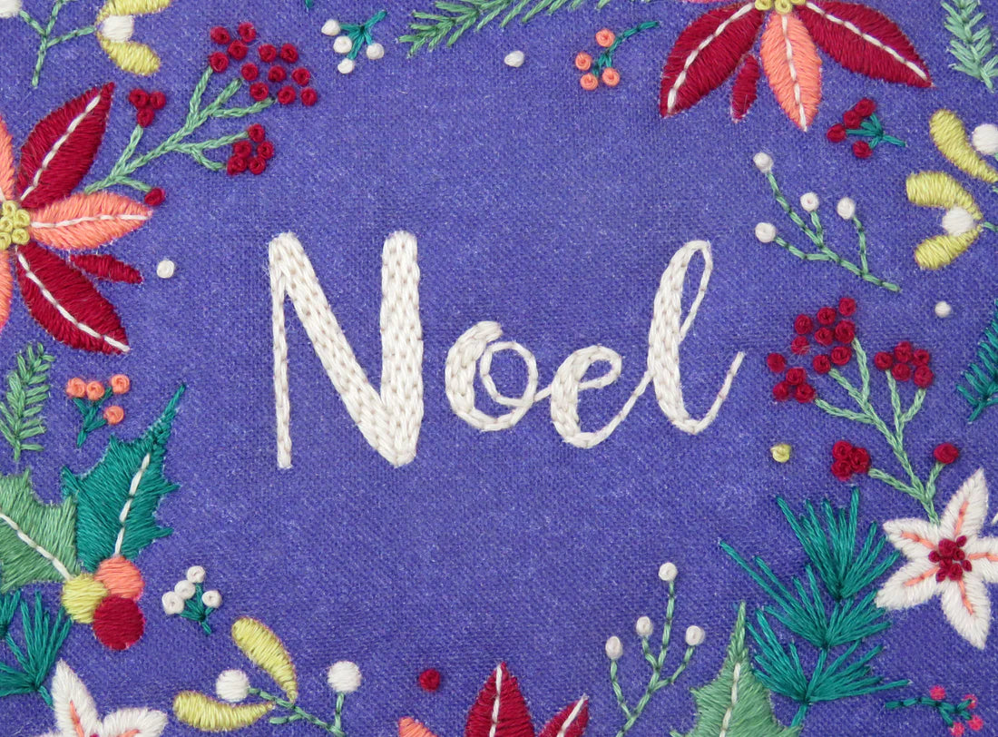 Christmas Wreath Noel Embroidery Kit by Oh Sew Bootiful