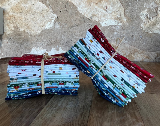 Nordic Holiday Village Fat Eighth Bundle by Mary Jane Carey for Henry Glass Fabrics