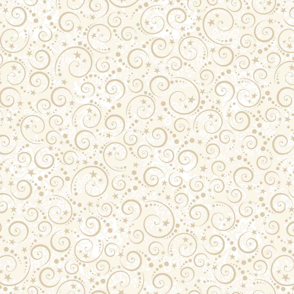 Nordic Holiday Village 3609-44 Mini Swirls Cream by Mary Jane Carey for Henry Glass Fabrics (sold in 25cm increments)