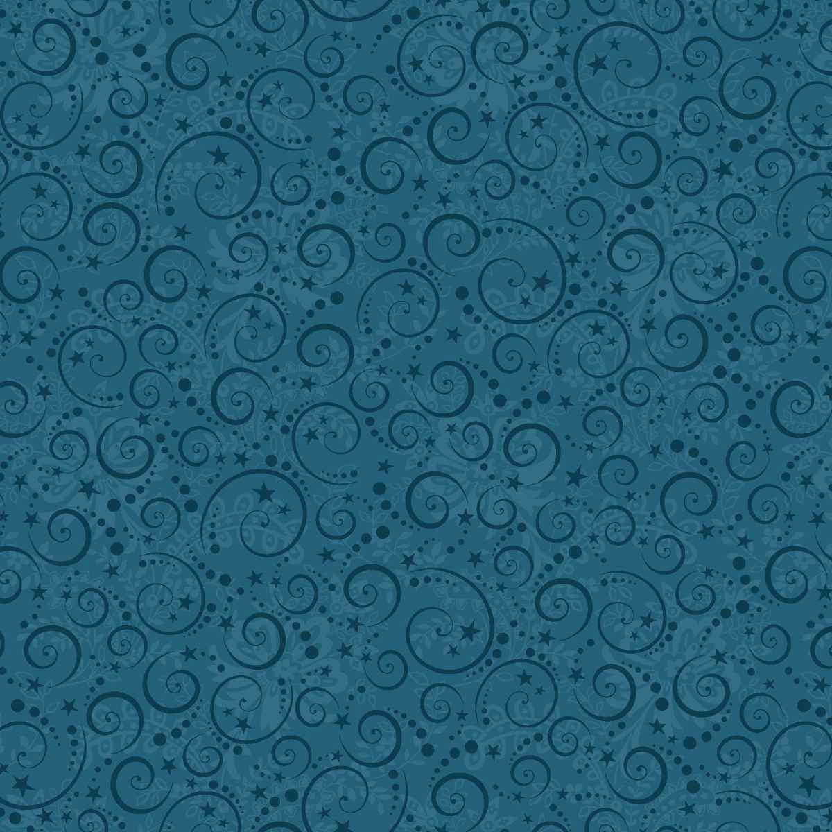 Nordic Holiday Village 3609-77 Mini Swirls Blue by Mary Jane Carey for Henry Glass Fabrics (sold in 25cm increments)