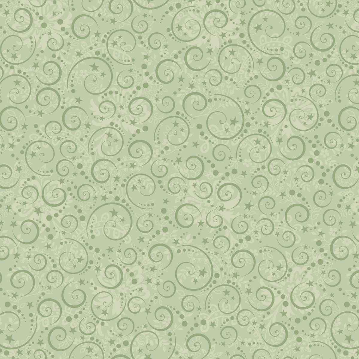 Nordic Holiday Village 3609-16 Mini Swirls Light Sage by Mary Jane Carey for Henry Glass Fabrics (sold in 25cm increments)