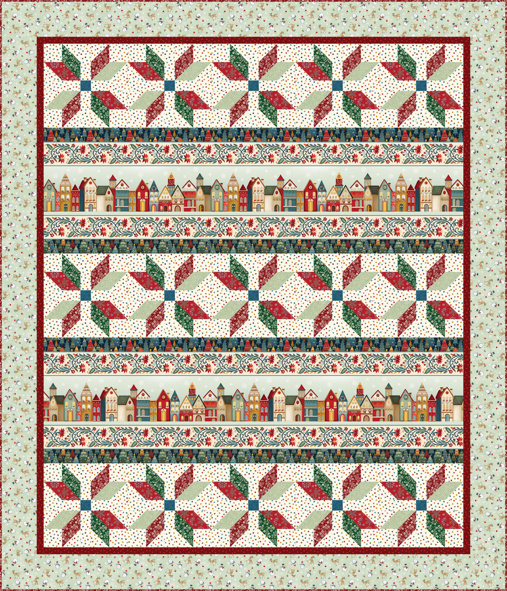 Nordic Holiday Village 3604-11 Dots Cream by Mary Jane Carey for Henry Glass Fabrics (sold in 25cm increments)