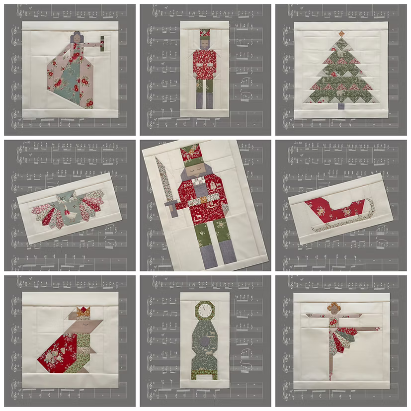 Nutcracker Sampler Quilt Pattern By CakeStand Quilts