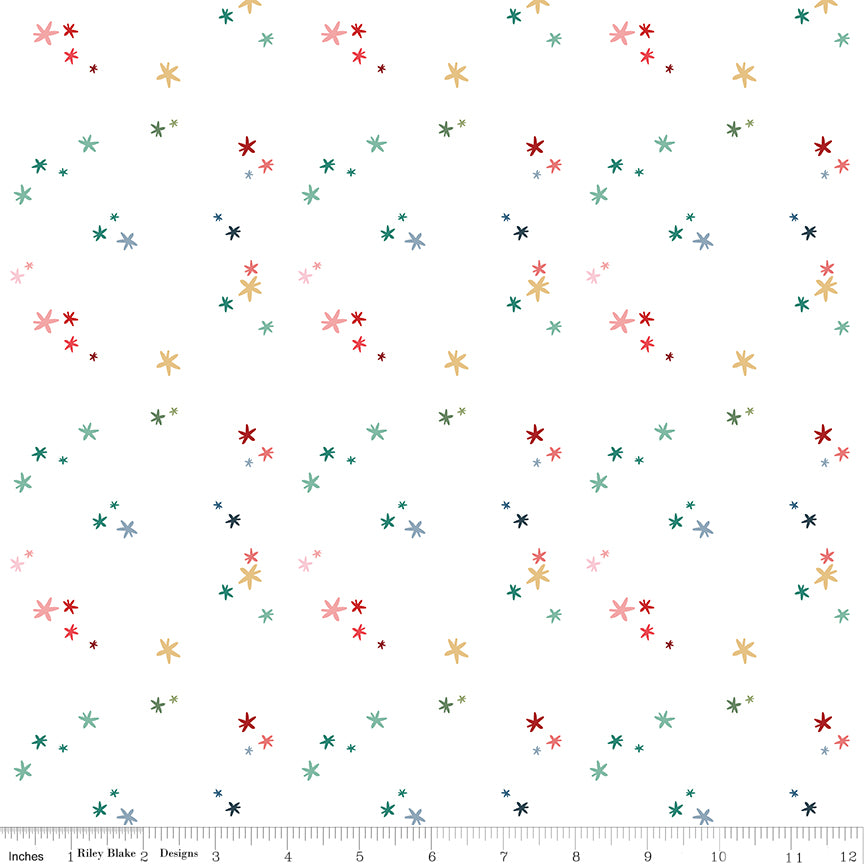 Nutcracker Tradition Christmas Magic C17676-Snow by Jennifer Long for Riley Blake Fabrics (sold in 25cm increments)