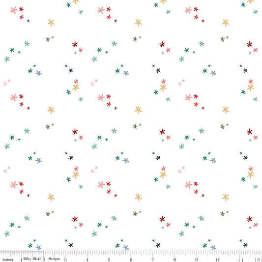 Nutcracker Tradition Christmas Magic C17676-Snow by Jennifer Long for Riley Blake Fabrics (sold in 25cm increments)