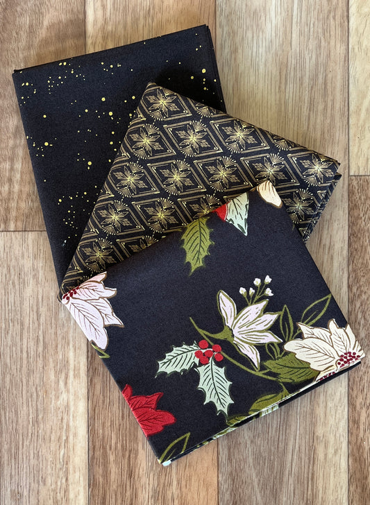 Old World Yuletide Blacks Fat Quarter Bundle by Fancy That Design House for Moda Fabrics