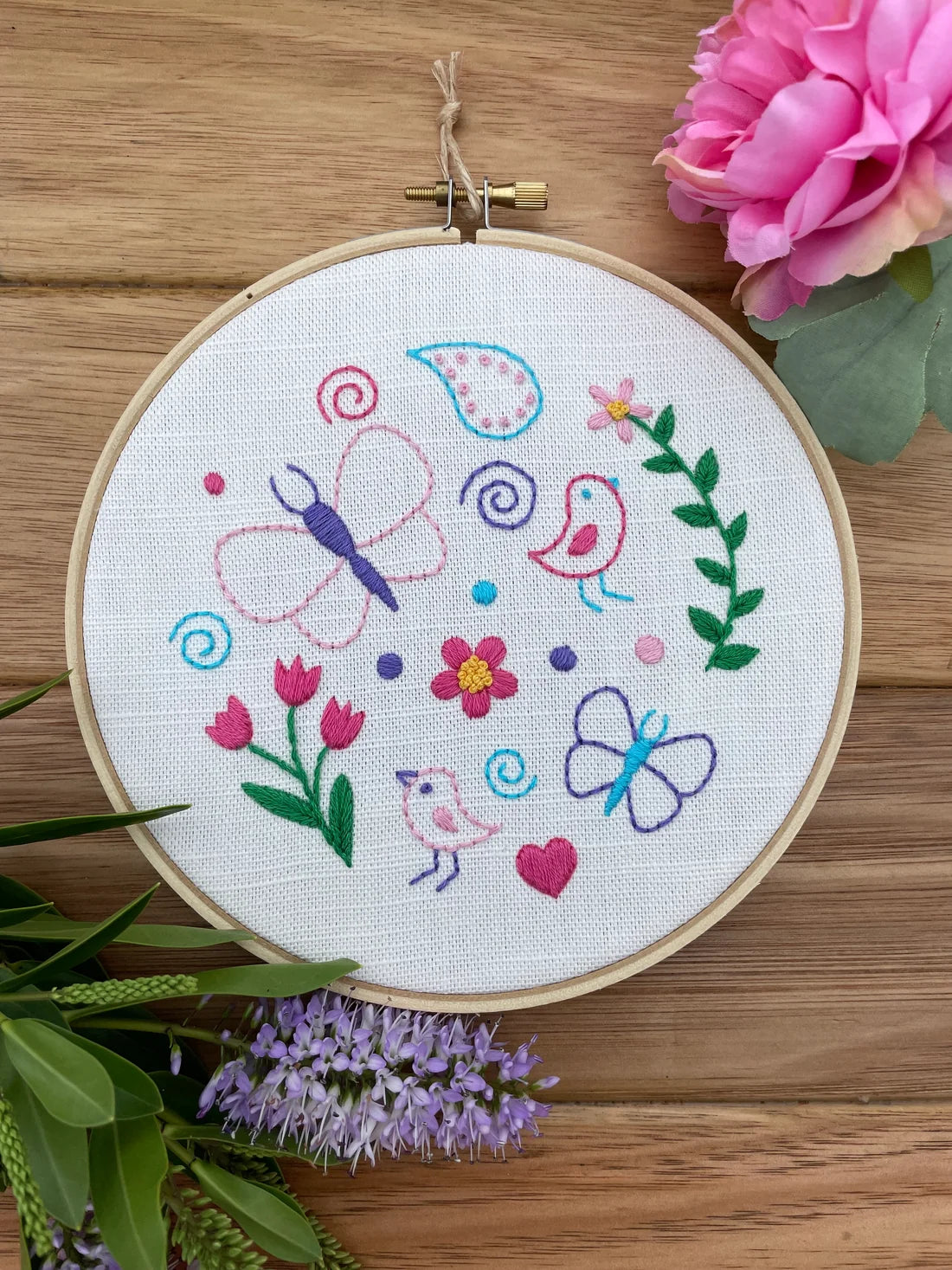 Oma's Garden Embroidery Kit from Peach Tree Designs