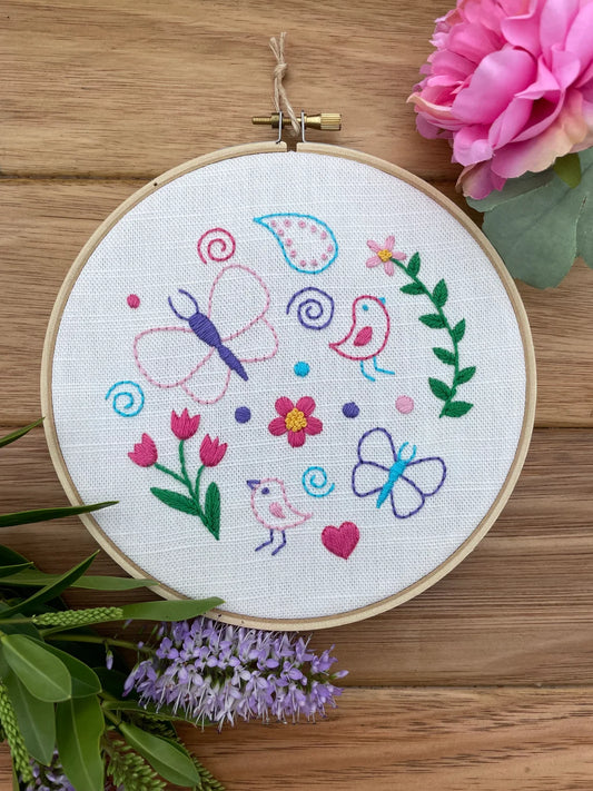 Oma's Garden Embroidery Kit from Peach Tree Designs