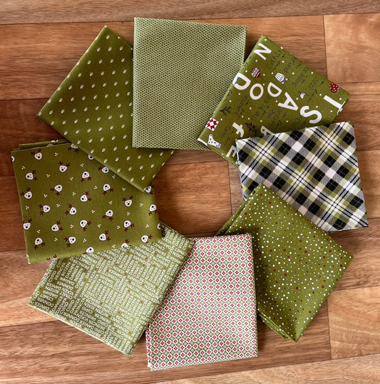 On Dasher Greens Fat Quarter Bundle by Sweetwater for Moda Fabrics