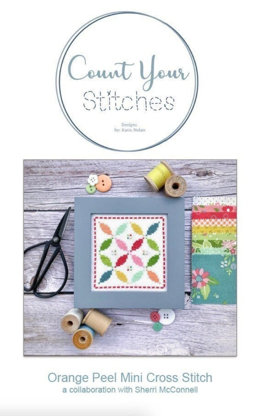 Orange Peel Mini Cross Stitch Pattern by Count Your Stitches Designs