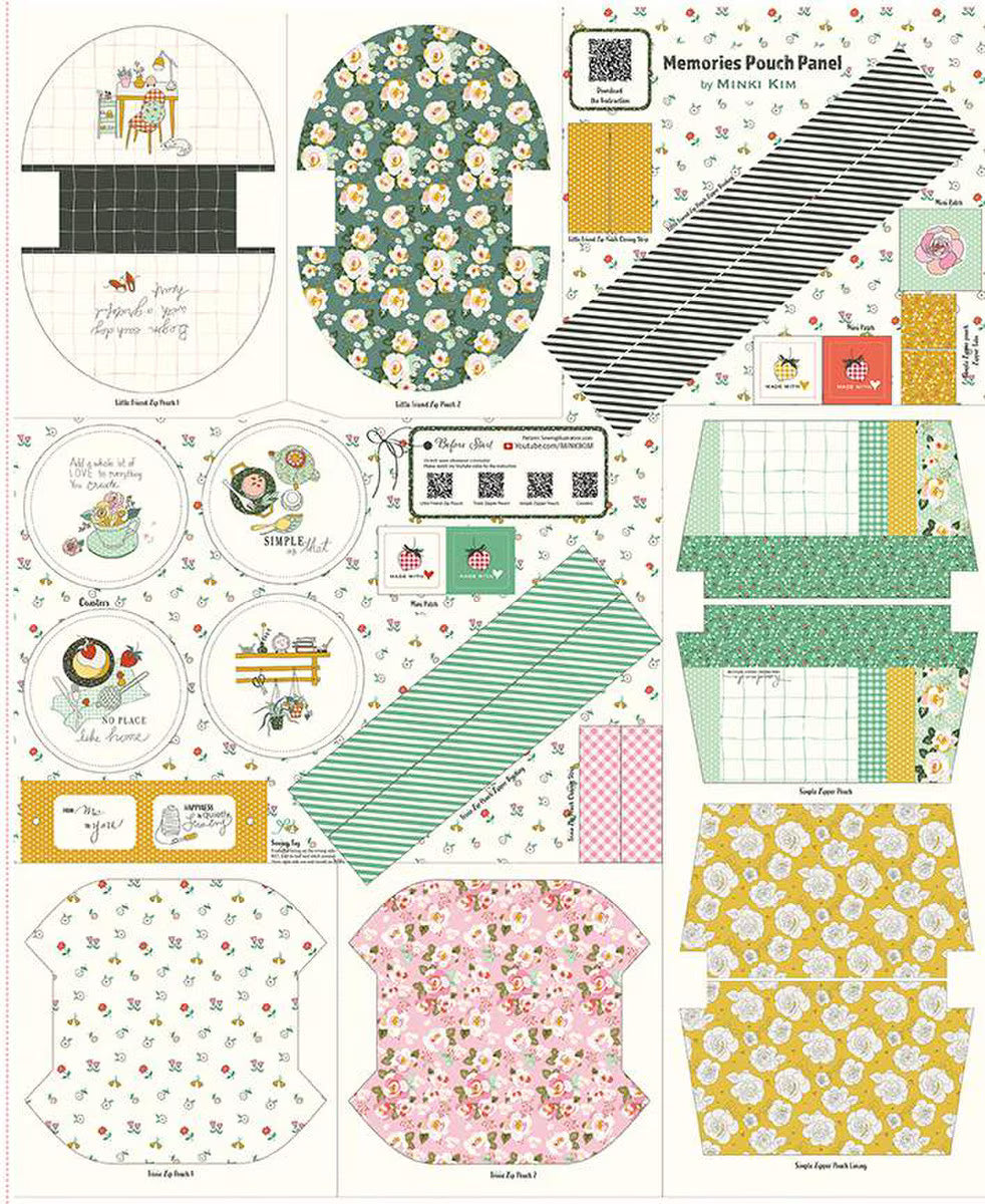 Pouch Panel Memories by Minki Kim for Riley Blake Designs