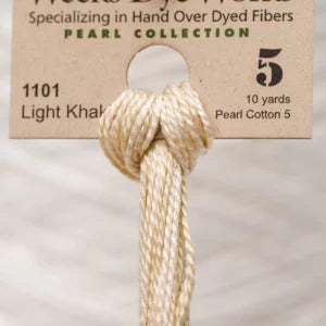Light Khaki 1101 Weeks Dye Works Perle #5 Hand-Dyed Embroidery Floss