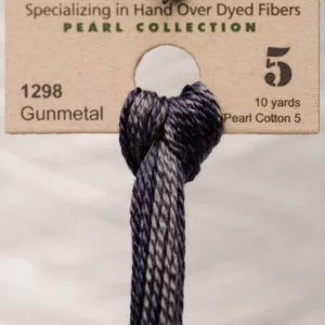 Gunmetal 1298 Weeks Dye Works Perle #5 Hand-Dyed Embroidery Floss