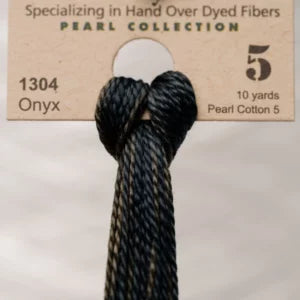 Onyx 1304 Weeks Dye Works Perle #5 Hand-Dyed Embroidery Floss