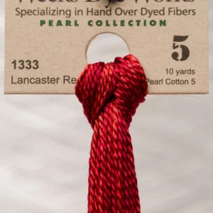Lancaster Red 1333 Weeks Dye Works Perle #5 Hand-Dyed Embroidery Floss