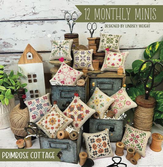 12 Month Minis Cross Stitch Pattern Primrose Cottage Stitches