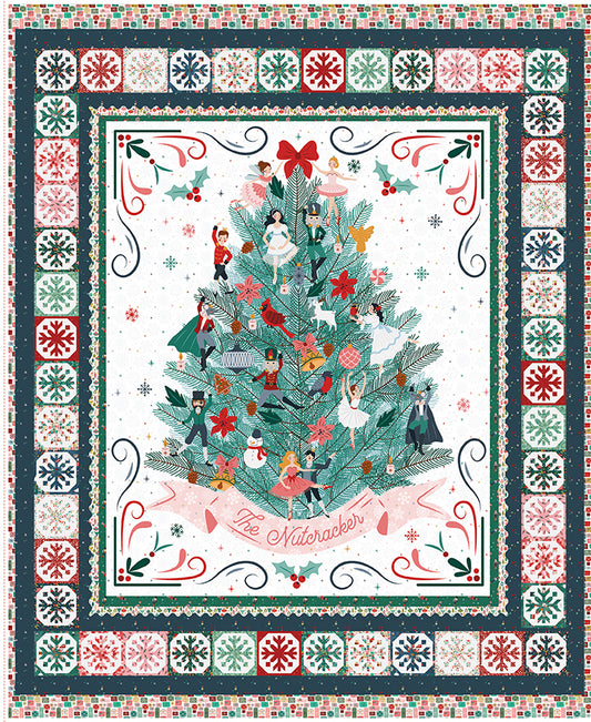 Nutcracker Tradition Decorate The Tree Panel by Jennifer Long for Riley Blake Fabrics