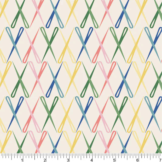 Color Stitch Cross Stitched PH0553 by Rebecca Jane Woolbright for Phoebe Fabrics (sold in 25cm increments)