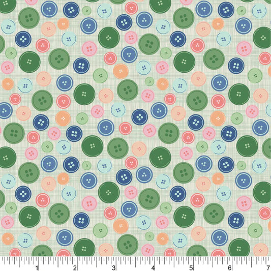 Color Stitch Button Jar PH0556 by Rebecca Jane Woolbright for Phoebe Fabrics (sold in 25cm increments)