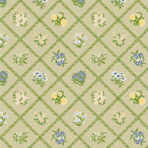 Potager Cottage Garden Abloom PTG33401 by Sharon Holland for Art Gallery Fabrics (sold in 25cm increments)