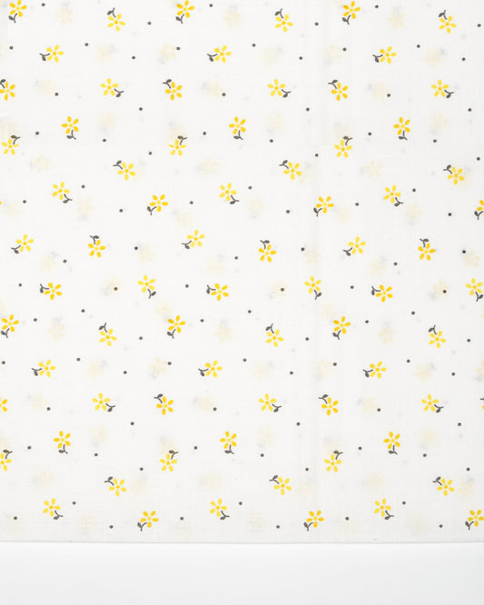 Yellow Daisy Scattered Voile LAPV151040 by La Ta Te (sold in 25cm increments)