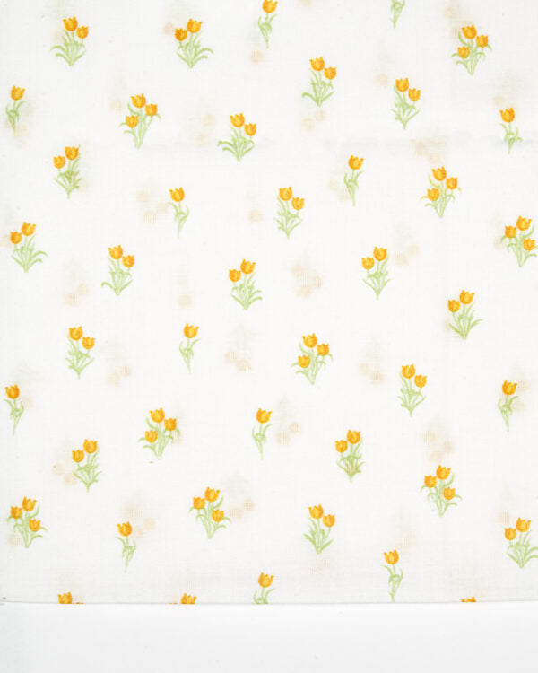 Yellow Tulips Voile LAPV153040 by La Ta Te (sold in 25cm increments)