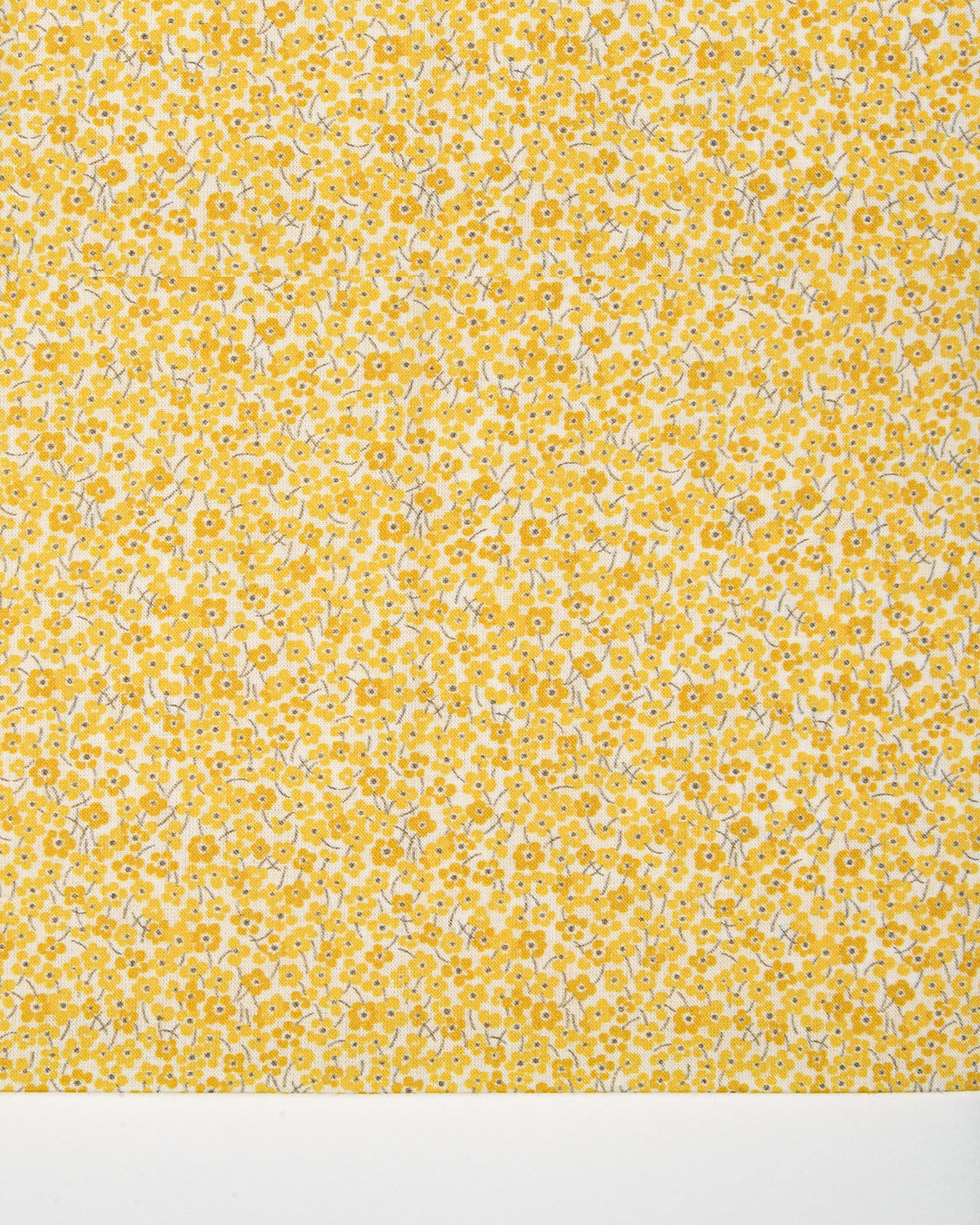 Yellow Daisy Blue Stem Voile LAPV154040 by La Ta Te (sold in 25cm increments)