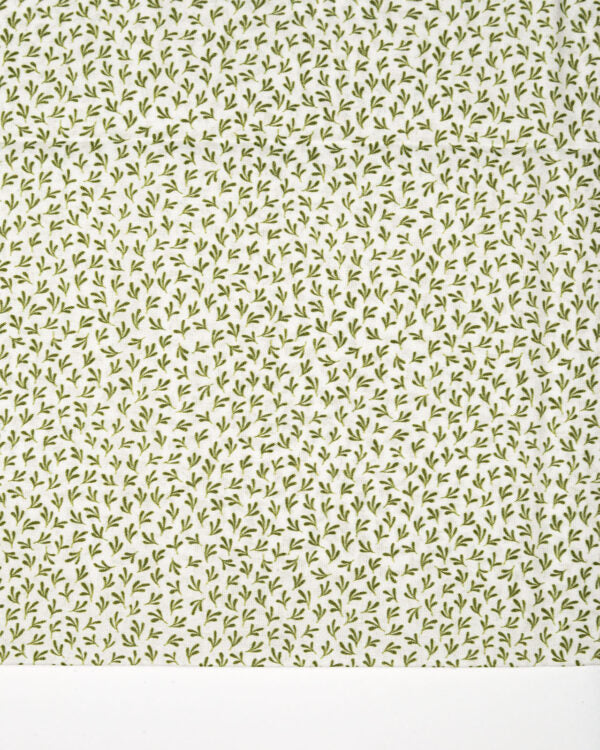Olive Leaves Scattered Voile LAPV158041 by La Ta Te (sold in 25cm increments)