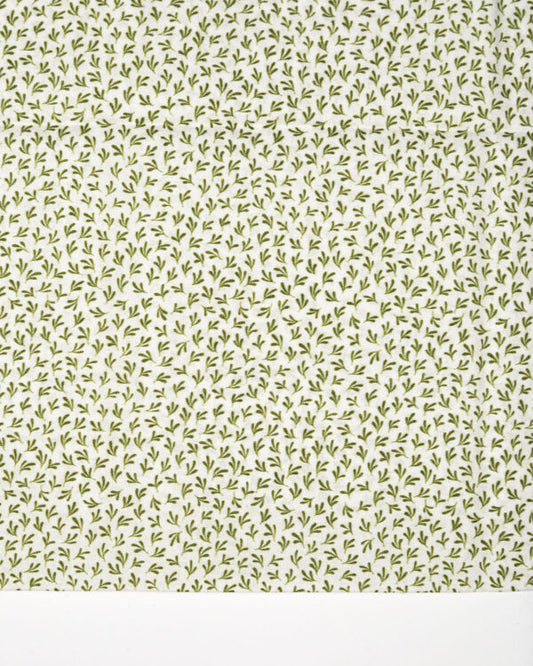 Olive Leaves Scattered Voile LAPV158041 by La Ta Te (sold in 25cm increments)