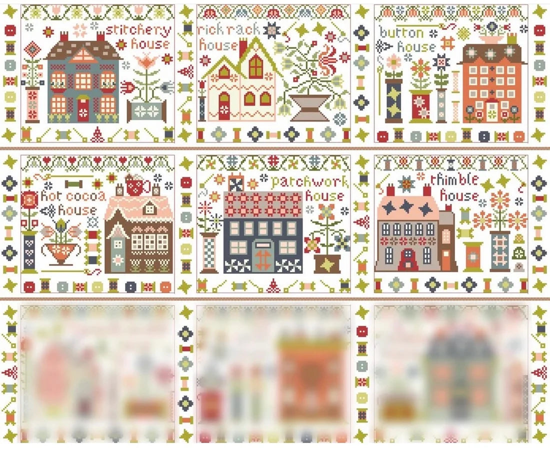 Thimble House Cross Stitch Pattern Pansy Patch Quilts and Stitchery