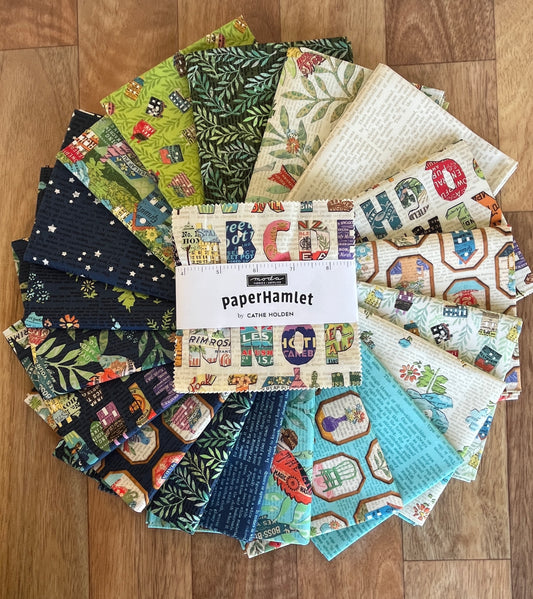 Paper Hamlet Fat Quarter Bundle by Cathe Holden for Moda fabrics