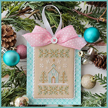 Pastel Collection 3 Christmas Church Cross Stitch Pattern Country Cottage Needleworks