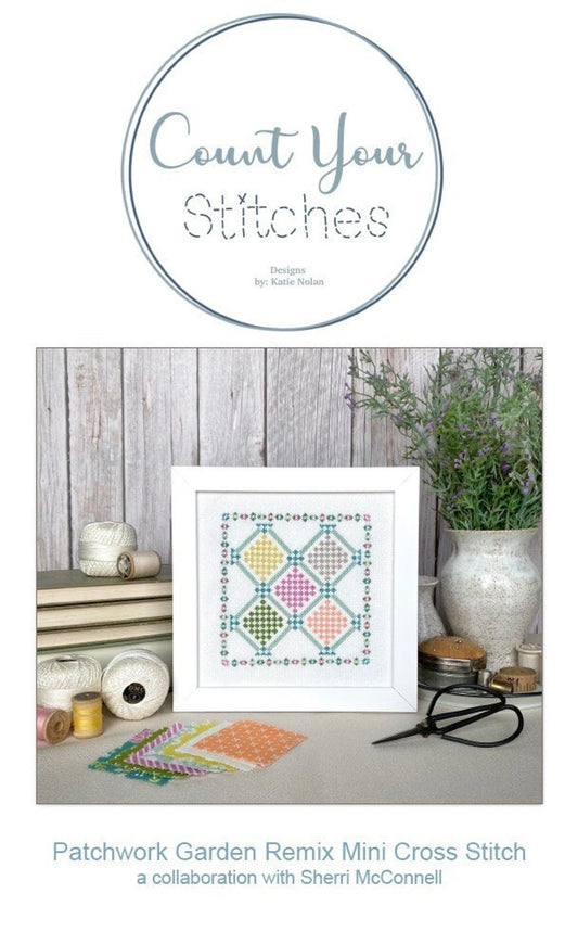 Patchwork Garden Remix Mini Cross Stitch Pattern by Count Your Stitches Designs