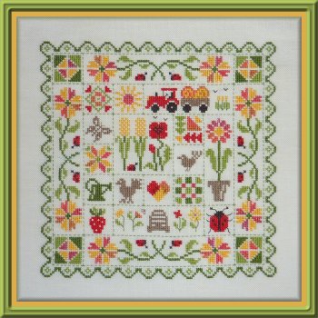 Patchwork Ete Cross Stitch pattern by Jardin Prive