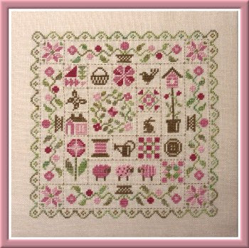 Patchwork Printemps Cross Stitch pattern by Jardin Prive