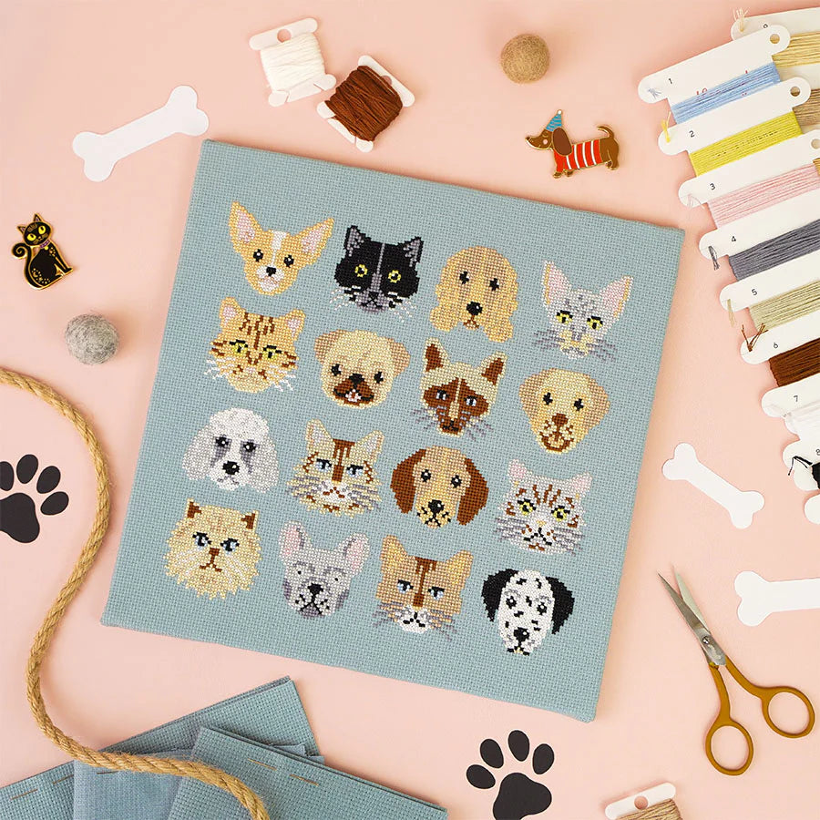 Paws & Pals Cross Stitch Kit by Caterpillar Cross Stitch