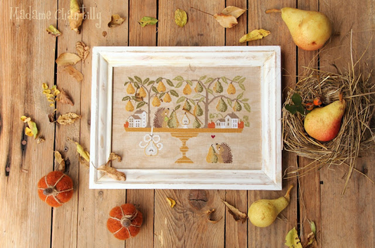 Pear Forest Cross Stitch Pattern by Madame Chantilly