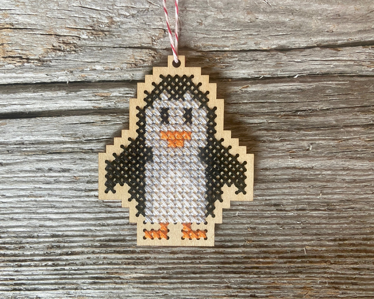 Baby Penguin Ornament Cross Stitch Kit from Canadian Stitchery