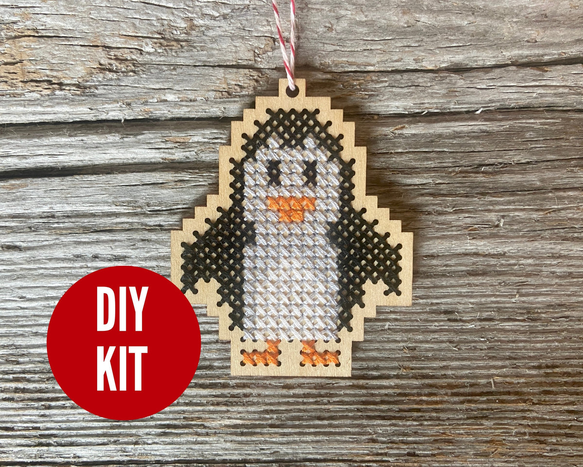 Baby Penguin Ornament Cross Stitch Kit from Canadian Stitchery