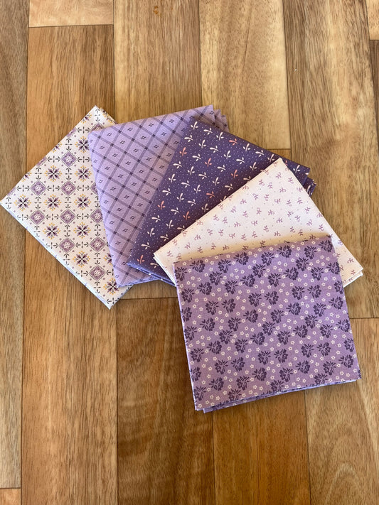 Piece & Plenty Purple Fat Quarter Bundle by Lori Holt for Riley Blake Designs