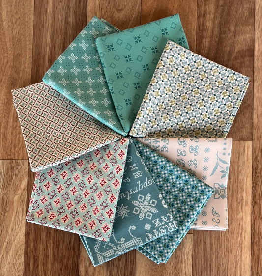 Piece & Plenty Blues Fat Quarter Bundle by Lori Holt for Riley Blake Designs