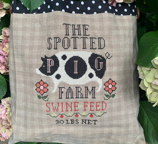 Pig Feed Sack Cross Stitch Pattern by Carriage House Samplings