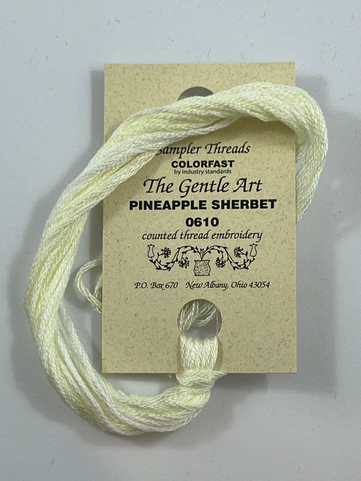 Pineapple Sherbet 0610 The Gentle Art Sampler Thread 6 Stranded Hand Dyed Embroidery Floss