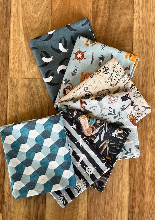 A Pirates Adventure Fat Eighth Bundle by Nutex fabrics
